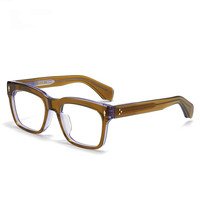 Nouvelles montures de lunettes optiques unisexes en acétate de 8,0 mm d'épaisseur, monture intégrale, double plaque de couleur mélangée