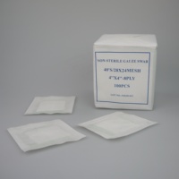 La gaze non stérile certifiée jetable écouvillons 4 ''x 4'' 8ply pour l'hôpital