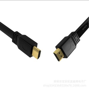 สาย HDMI แบบแบน 1.5 เมตร 1080P ความเร็วสูง สำหรับเชื่อมต่อคอมพิวเตอร์และทีวี แบบหัวต่อชาย-ชาย ทองแดงปราศจากออกซิเจน พร้อมฉนวนถักป้องกัน PVC - Product Image 4