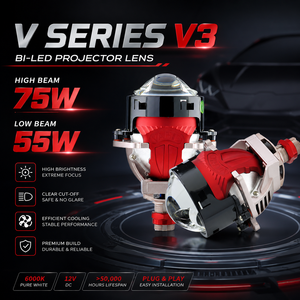 VAHID 3 Zoll Bi-LED Projektorlinse <span class=keywords><strong>Scheinwerfer</strong></span> 6000K 13000LM 75W Fern- und Abblendlicht 24V Auto Nachrüstsatz Universell Passend Großhandel - Product Image 5