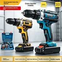 Perceuse à main professionnelle FixCraft 12V/21V DC à vitesse variable et réversible, rechargeable au lithium-ion