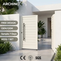 Porte pivotante contemporaine en alliage d'aluminium, double vitrage trempé, étanche, sécurisée, anti-effraction, pour entrée intérieure de maison