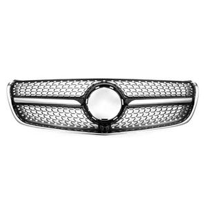 กระจังหน้าสีเงินดำแบบไดมอนด์สำหรับรถยนต์เมอร์เซเดสเบนซ์ W447 V Class V260 V250 <span class=keywords><strong>Panamericana</strong></span> รุ่นปี 2016-2019 - Product Image 2