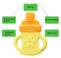 Schattige siliconen fruit-bijtringen voor baby's, bijt-speeltjes voor 3-6 maanden, makkelijk schoon te maken & vast te houden, cadeaus voor babyshower