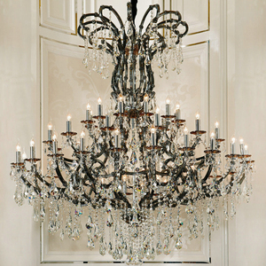 MEEROSEE Antique Chandelier <strong>Light</strong> <strong>Black</strong> Big Chandelier <strong>Light</strong> <strong>Fittings</strong> MD87070 - Product Image 1