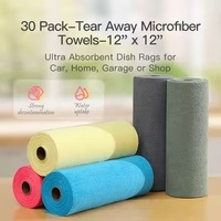 Harika Kalite Muhteşem Fiyatlar Mikrofiber Rulo 30'lu Paket Koparılabilir 30x30 cm Çizmez Çok Amaçlı Saat Temizleme Bezi
