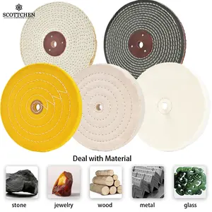 Scottchen Polishing Wheel Wholesale Cotton Durable Sisal 8inch Polishing Buffing Wheel