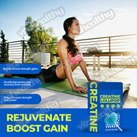 Vitahealthy OEM/ODM Supplément de sucette en créatine Croissance musculaire Marque privée Max Stregth Créatine Monohydrate Sucette