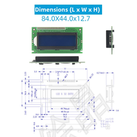 Module d'affichage LCD WG12232A parallèle 5V STN matrice de points HD 2,0" résolution 122x32 luminosité 300cd/m -20~70 HuiJingL