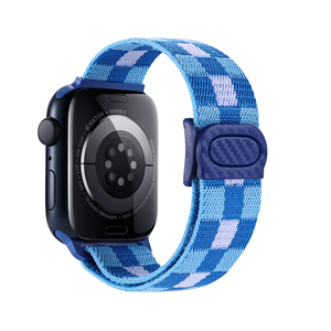 Forwelleny-Correa a cuadros para <span class=keywords><strong>Apple</strong></span> <span class=keywords><strong>Watch</strong></span> 9 Ultra 2, correa elástica de nylon con hebilla de fibra de carbono <span class=keywords><strong>S8</strong></span> 7654, 45mm, <span class=keywords><strong>41mm</strong></span>, 49mm - Product Image 2