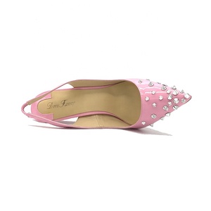 <span class=keywords><strong>Scarpe</strong></span> da <span class=keywords><strong>donna</strong></span> taglia grande <span class=keywords><strong>43</strong></span> taglio basso Slingback <span class=keywords><strong>scarpe</strong></span> da decorazione rivetti a punta tacchi alti per l'autunno Dating Party traspirante - Product Image 4