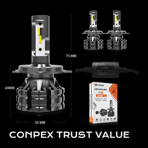 Conpex Phổ 2600 <span class=keywords><strong>Lumen</strong></span> 26 Wát 6000K DV12 K5 Fan H1 H3 H7 H11 9005 9006 9012 880 Auto H4 <span class=keywords><strong>Led</strong></span> Đèn Pha Bóng Đèn - Product Image 5