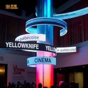 Taiding solusi tampilan LED tidak teratur dalam ruangan modul LED fleksibel solusi dinding Video silinder melingkar - Product Image 2