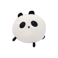 Oreiller-couverture en peluche super douce en forme de panda de dessin animé, avec rembourrage en coton PP, vente en gros OEM ODM
