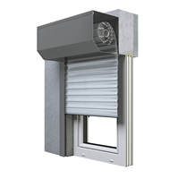 Monobloque persiana enrollable vidrio puertas ventanas aluminio ventanas personalizado control remoto automático
