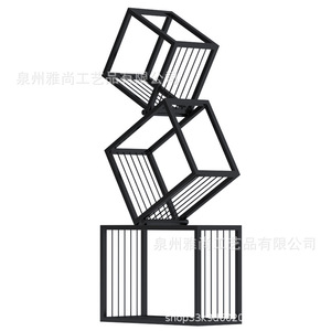 Irregular Corner Freestanding Iron Bookshelf <b>Modern</b> Minimalist Floor Standing <b>Shelf</b> Living Room Space Saving Bookcase - Product Image 5