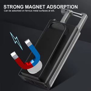 Super bright LED keychain flashlight mini pocket aluminum alloy work <b>light</b> with strong magnet solar charging - Product Image 3