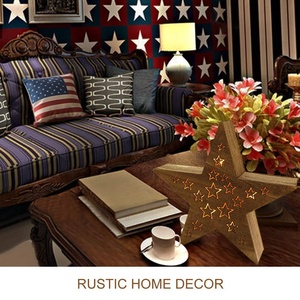 14 "ตกแต่งแบตเตอรี่ดำเนินการ Rustic Led Light ไม้ Star Sign สำหรับวันประกาศอิสรภาพตกแต่ง - Product Image 5