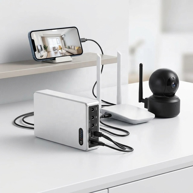 MINI DC UPS 20000mAh Lithium Battery Power Bank for Networking Devices WiFi Router & CCTV Camera 12V 2A Portable