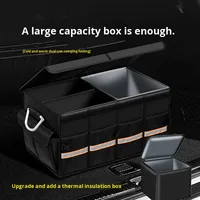 Organisateur de coffre de voiture en tissu Oxford, boîte de rangement pliable pour véhicules et extérieur