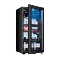 Hôtel Mini Bar Réfrigérateur De Table 40 Litres Porte En Verre Mini Réfrigérateur Électrique Silencieux Petit Réfrigérateur Avec Serrure