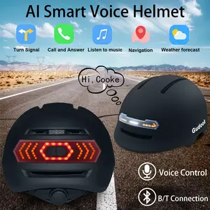 Caixa de fones de ouvido inteligente com controle remoto e voz inteligente, capacete inteligente para bicicleta, scooter e ciclismo, com mãos livres, com fones de ouvido inteligentes para uso com inteligência artificial