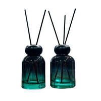 Vente en gros de flacons de diffusion de parfum d'ambiance de luxe en verre givré de forme ronde de 100 ml et 150 ml