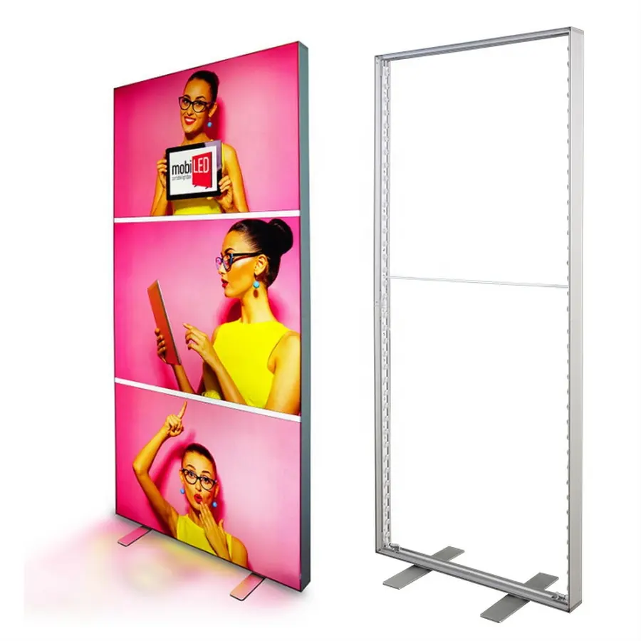 Fabric light box any size wall-mounted  ceiling hang outdoor or indoor fabric light box free standing light box display