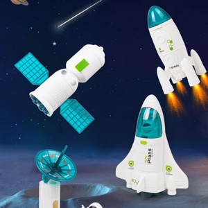 Train Électrique Écologique Polyvalent avec Voitures sur Rails en Plastique et Astronautes Coulissants pour Grande Aventure de Construction et d'Assemblage - Product Image 4