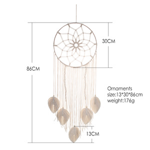 <span class=keywords><strong>Attrape</strong></span>-rêves en <span class=keywords><strong>macramé</strong></span>, <span class=keywords><strong>attrape</strong></span>-rêves bohème en forme de lune, décoration murale en <span class=keywords><strong>macramé</strong></span>, décoration du Ramadan, décoration murale pour chambre de bébé, décoration murale pour la maison, cadeau pour la chambre d'enfant - Product Image 5
