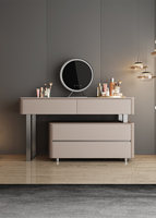 Coiffeuse Haut de gamme en bois massif Coiffeuse de chambre à coucher Designer Villa Light Coiffeuse de luxe Armoire à tiroirs intégrée