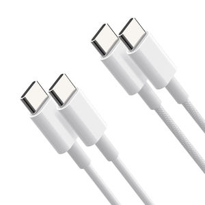 Câble de données de charge rapide en nylon tressé de type C à C, câble USB 3.0 3A 60W blanc PD USB-C pour iPhone 15 16 17 - Product Image 3