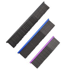 Peigne de toilettage pour animaux de compagnie, durable, luxueux, écologique, en acier inoxydable, avec dents en acier inoxydable et poignée antidérapante pour chiens - Product Image 1