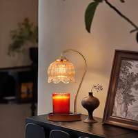 Produk Cina bunga dapat diredupkan dekorasi rumah 50W aromaterapi lilin kecil mencair pembakar listrik penghangat lilin lampu dengan timer