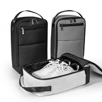 Golf-Schuhtasche, Unisex, Nylon, großes Fassungsvermögen, tragbare Aufbewahrungstasche für Sportschuhe mit Reißverschluss, Vordertasche mit gewebtem Griff