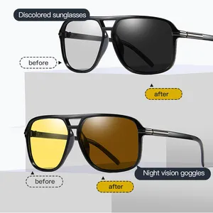 Day and night use photochromic Polarized Anti glare Day night Vision Glasses driving glasses sunglasses for drivers driver's