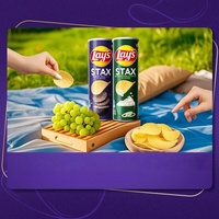 90g al por mayor Layss enlatados serie Stax patatas fritas nuevo sabor trufa negra aguacate chips exóticos