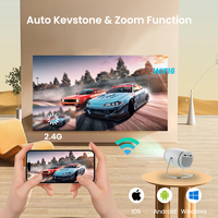Vente directe usine Nouveau projecteur portable intelligent 4K 2025 WiFi double bande 5.0 Batterie intégrée 2-3h Android 11 3D 2Go/16Go