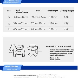 ชุดสายรัดหน้าอกสุนัขผ้ากำมะหยี่เนื้อด้านรูปตัว Y ที่มีหัวเข็มขัดที่ทันสมัยเชือกดึงเสื้อกั๊กทำจากโพลีเอสเตอร์ที่ทนทาน - Product Image 2