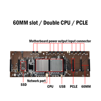 Boîtier de jeu de bureau X79 neuf, 60 mm, 9 GPU, carte mère E-ATX, alimentation 2500 W, rack ouvert ATX en stock