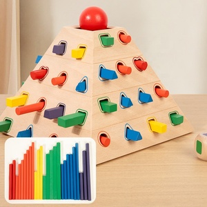 <span class=keywords><strong>Jeu</strong></span> <span class=keywords><strong>de</strong></span> tri <span class=keywords><strong>de</strong></span> formes en bois en forme <span class=keywords><strong>de</strong></span> <span class=keywords><strong>pyramide</strong></span> avec dés et bâtonnets, jouet éducatif Montessori pour tout-petits, <span class=keywords><strong>jeu</strong></span> <span class=keywords><strong>de</strong></span> motricité fine - Product Image 4