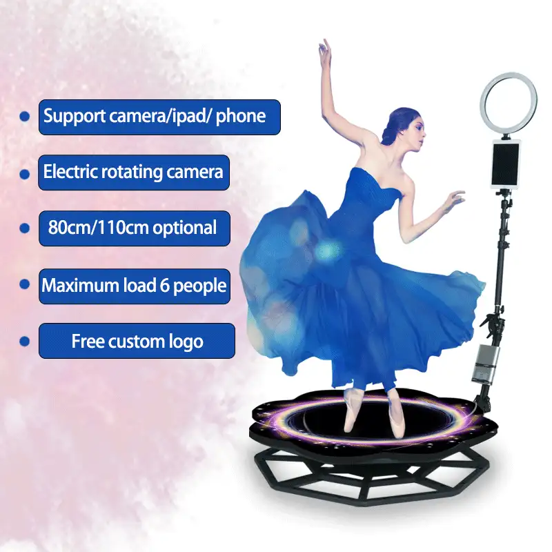 Slow Motion Portable 360 Degree Spin Camera Photo Booth 360 Selfie Platform Photobooth