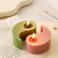Bougie parfumée géométrique Yin Yang Tai Chi faite à la main en Chine pour la décoration de la maison