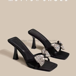 Sandales d'été de haute qualité à plateforme épaisse et imperméable, mules à talons pour femmes, motif floral - Product Image 2