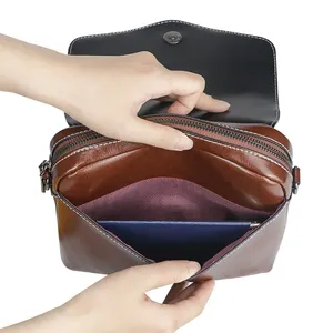 AndoBag - Bolsos Cruzados Retro de Cuero Genuino para Mujer - Bolso de Hombro y Axila para Teléfono Móvil 3125 - Product Image 4