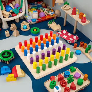 Dropshipping Shopify Fulfillment Juego de Ajedrez Educativo de Madera para Niños con Palitos Finos, Juego de Memoria de Recogida Rápida - Product Image 2