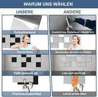 ZhenFornos – Panneaux acoustiques carrés autocollants noirs 12 pièces, haute densité, minces, insonorisants, pour décoration murale et isolation phonique