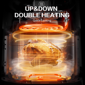 Oem 10L thông minh thép không gỉ điện nồi chiên không khí 10-in-1 cho home & RV sử dụng kỹ thuật số LCD hiển thị với ngôn ngữ pháp hình vuông - Product Image 3