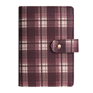 Carpeta Magnética de Cuero con Diseño Tartán Clásico, A6, de Tela Premium, con Hojas Sueltas, para Regalo, con Sobres, para Finanzas Diarias - Product Image 5