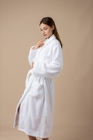 Peignoir de Bain Super Doux en Tissu Éponge 100% Coton Personnalisé pour Hôtel 5 Étoiles, Pyjama Unisexe à Manches Longues en Coton avec Logo Personnalisé